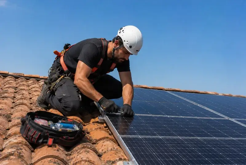 Maintenance et monitoring de panneaux solaires à la Chapelle du Lou du Lac